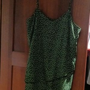 Shein green polka dot tank NWOT